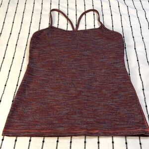 Builtin bra racerback tank multicolored size 10 lululemon in great condition
